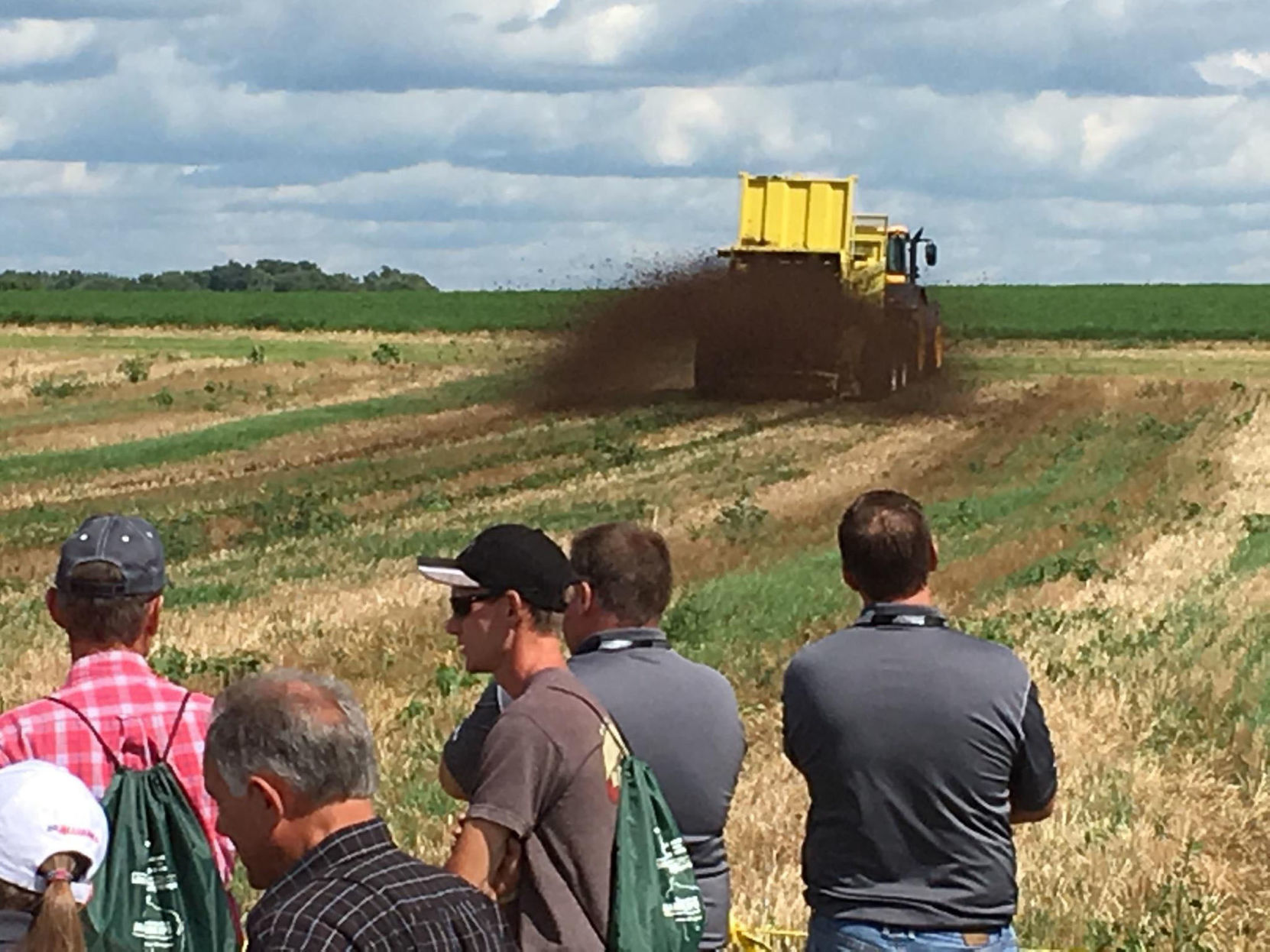August 2017 -- spreading the...organic fertilizer